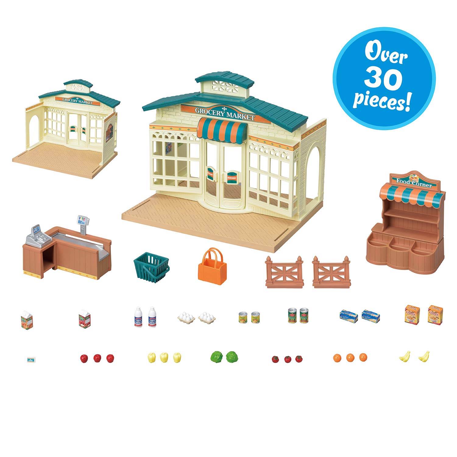 Foto 3 pulgar | Calico Critters De Grocery Market, Crema Y Marrón, Con 30 Unidades - Venta Internacional.