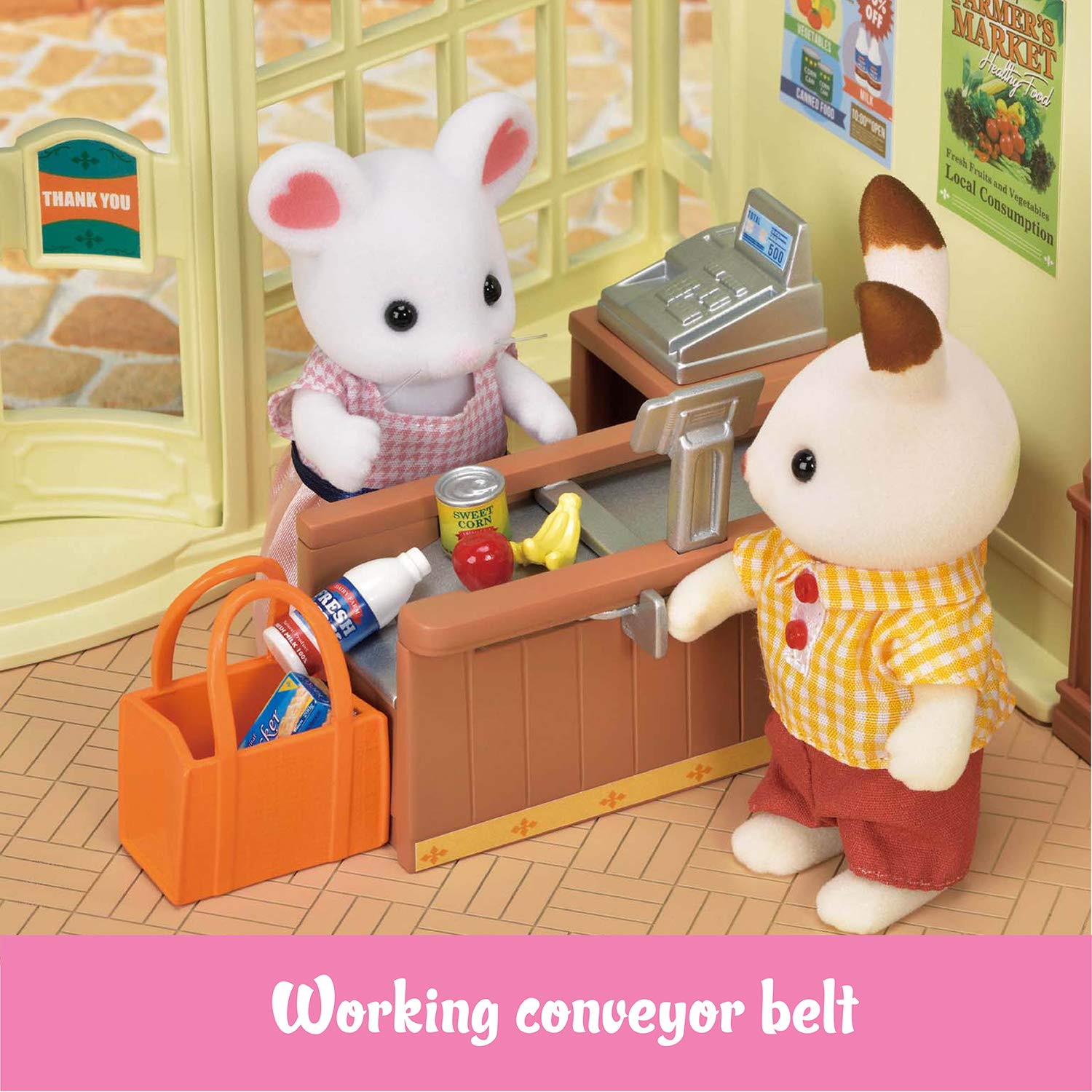 Foto 5 pulgar | Calico Critters De Grocery Market, Crema Y Marrón, Con 30 Unidades - Venta Internacional.