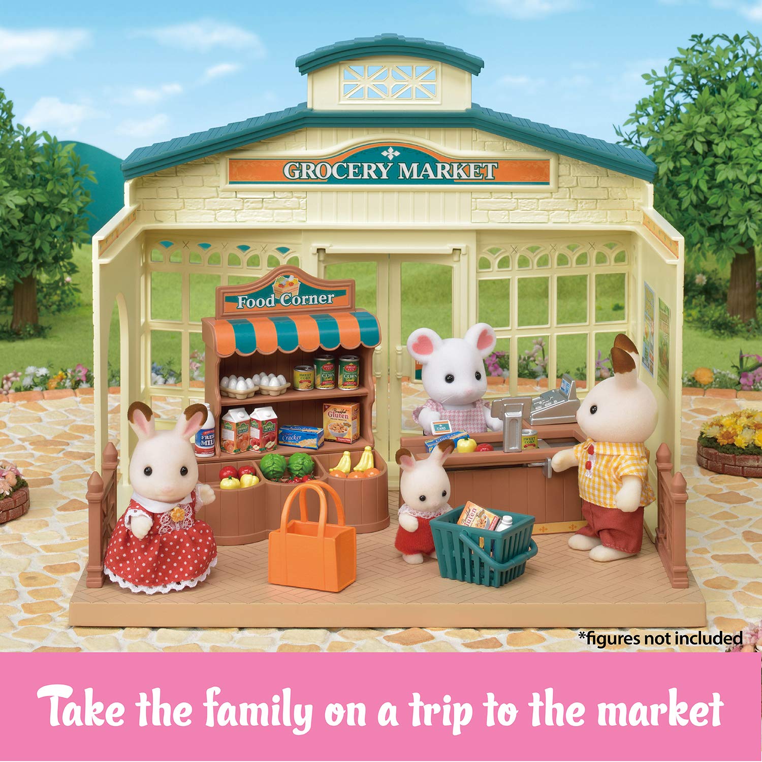 Foto 5 | Calico Critters De Grocery Market, Crema Y Marrón, Con 30 Unidades - Venta Internacional.