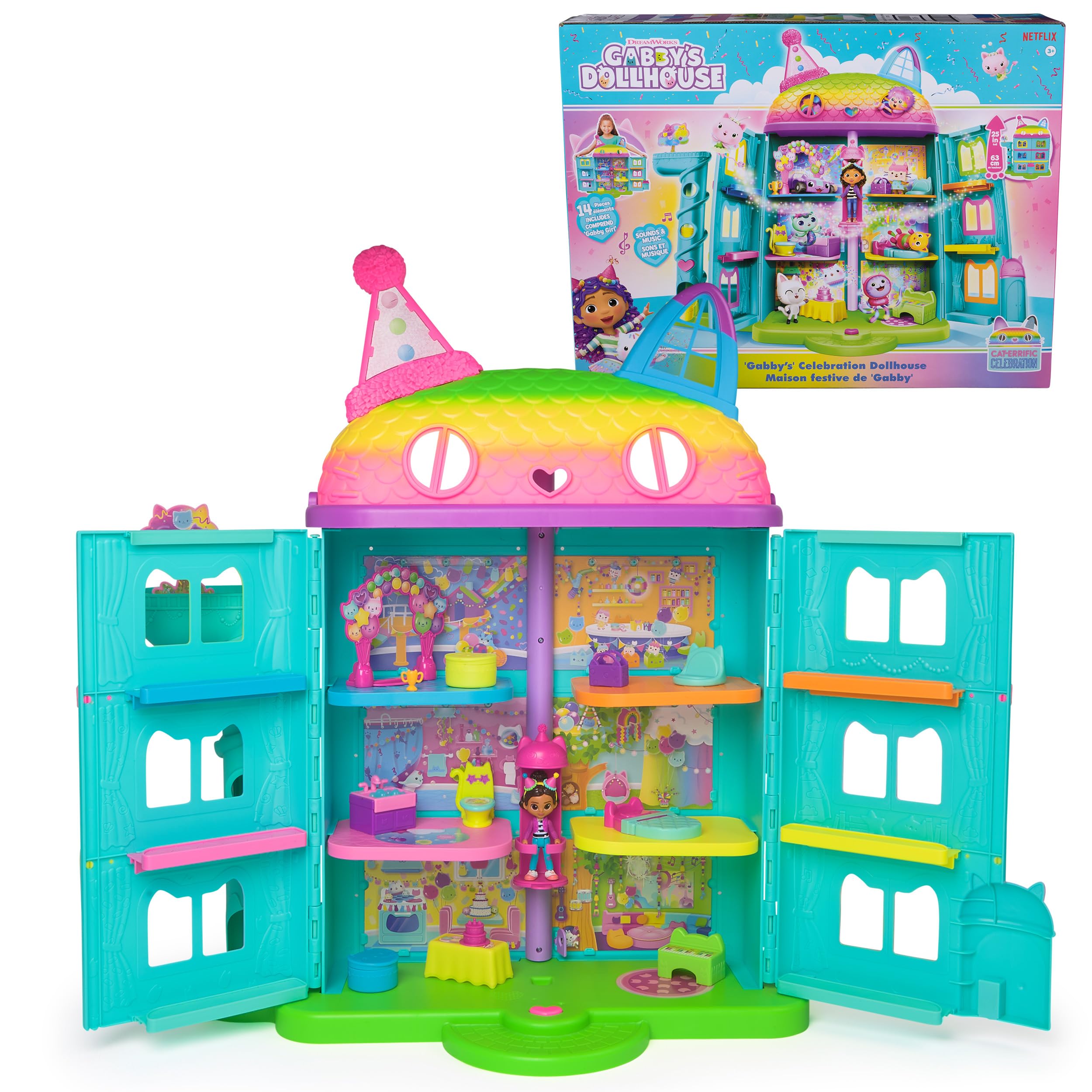 Foto 2 pulgar | Dollhouse Gabby's Dollhouse Celebration, 15 Piezas Con Sonidos, 3 O Más - Venta Internacional.