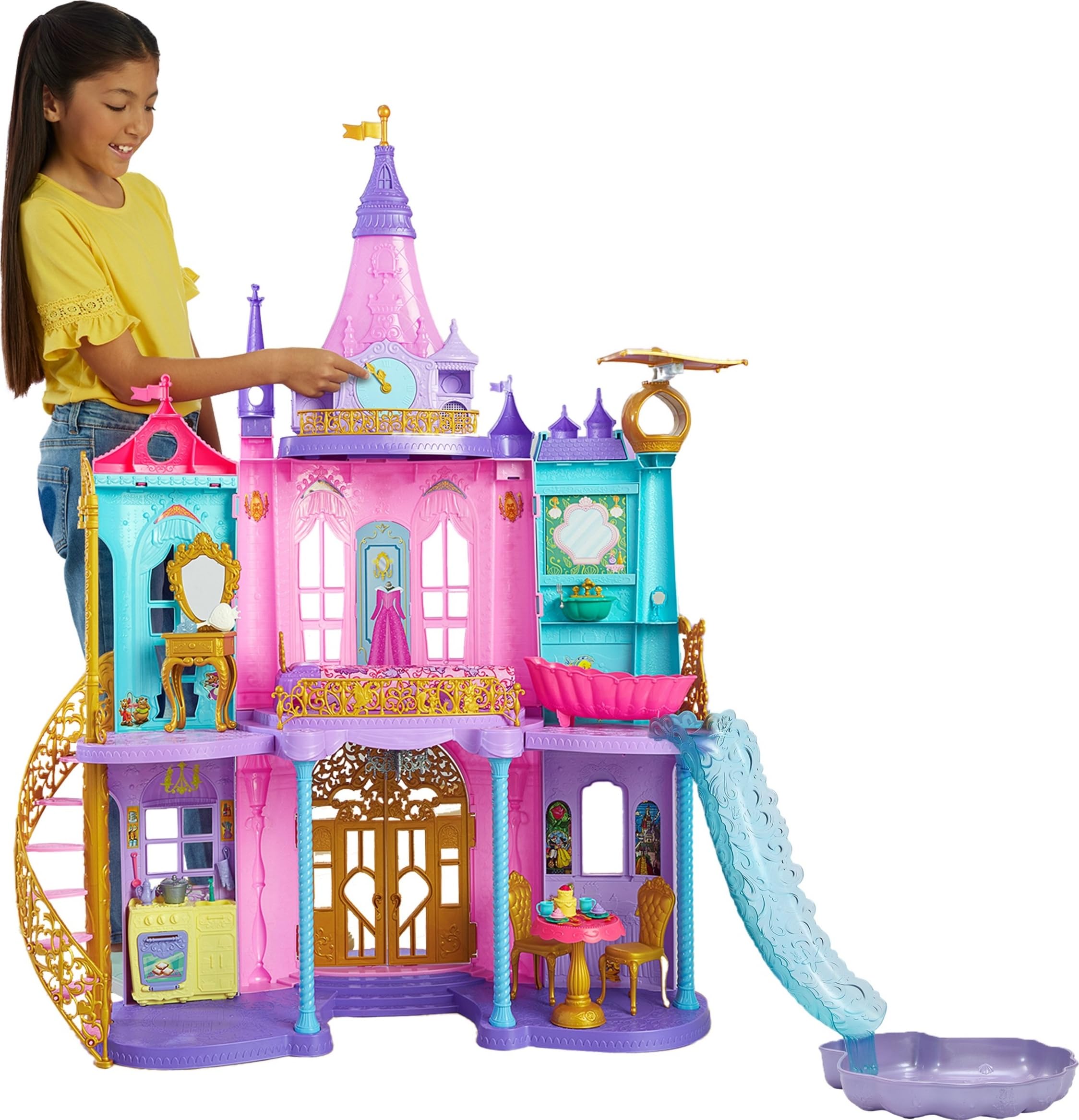 Foto 2 pulgar | Casa De Muñecas Mattel Disney Princess Ultimate Castle De 4 Pies Con Acc - Venta Internacional.