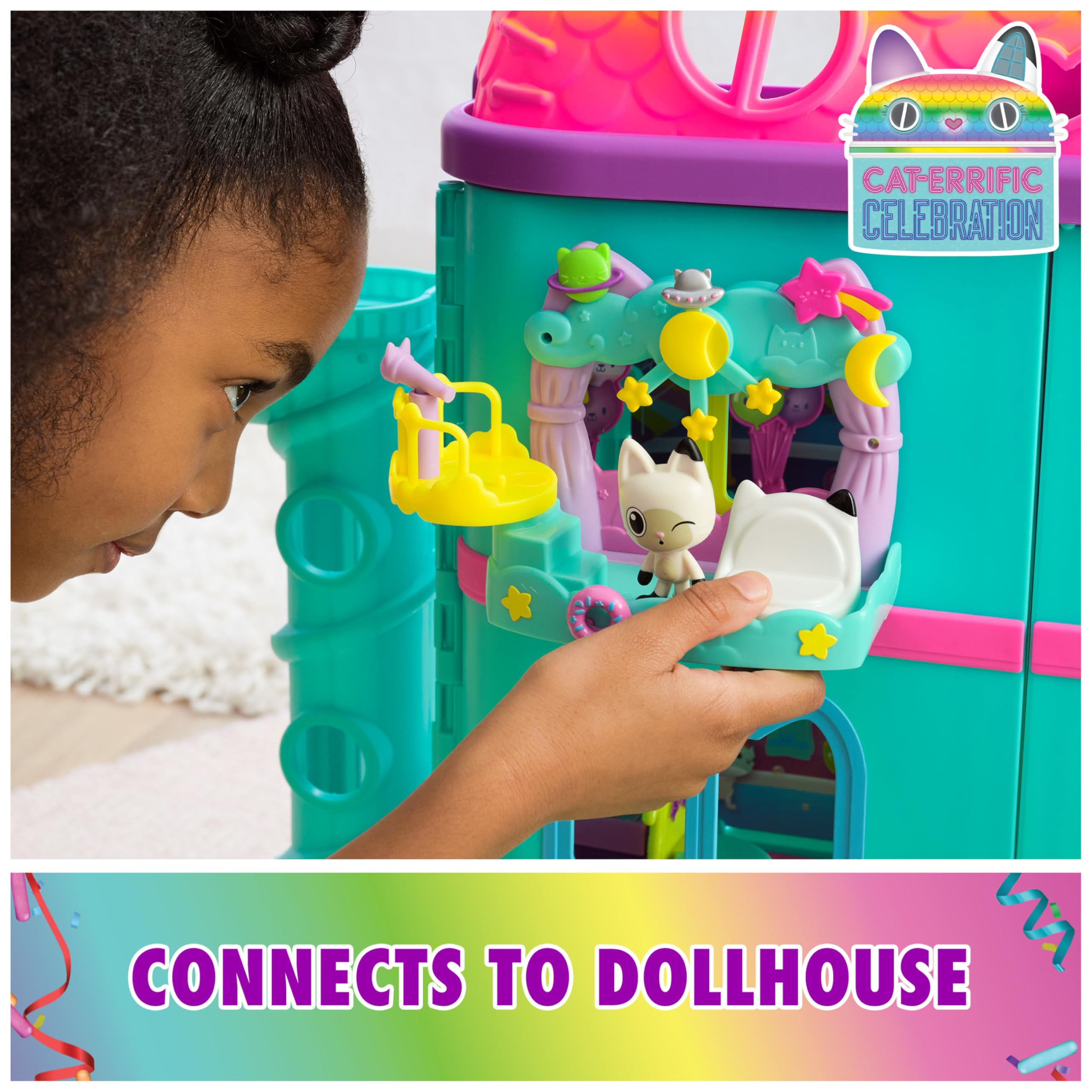 Foto 3 pulgar | Playset Gabby's Dollhouse Pandy Paws Dreamy Balcon, 8 Piezas - Venta Internacional.
