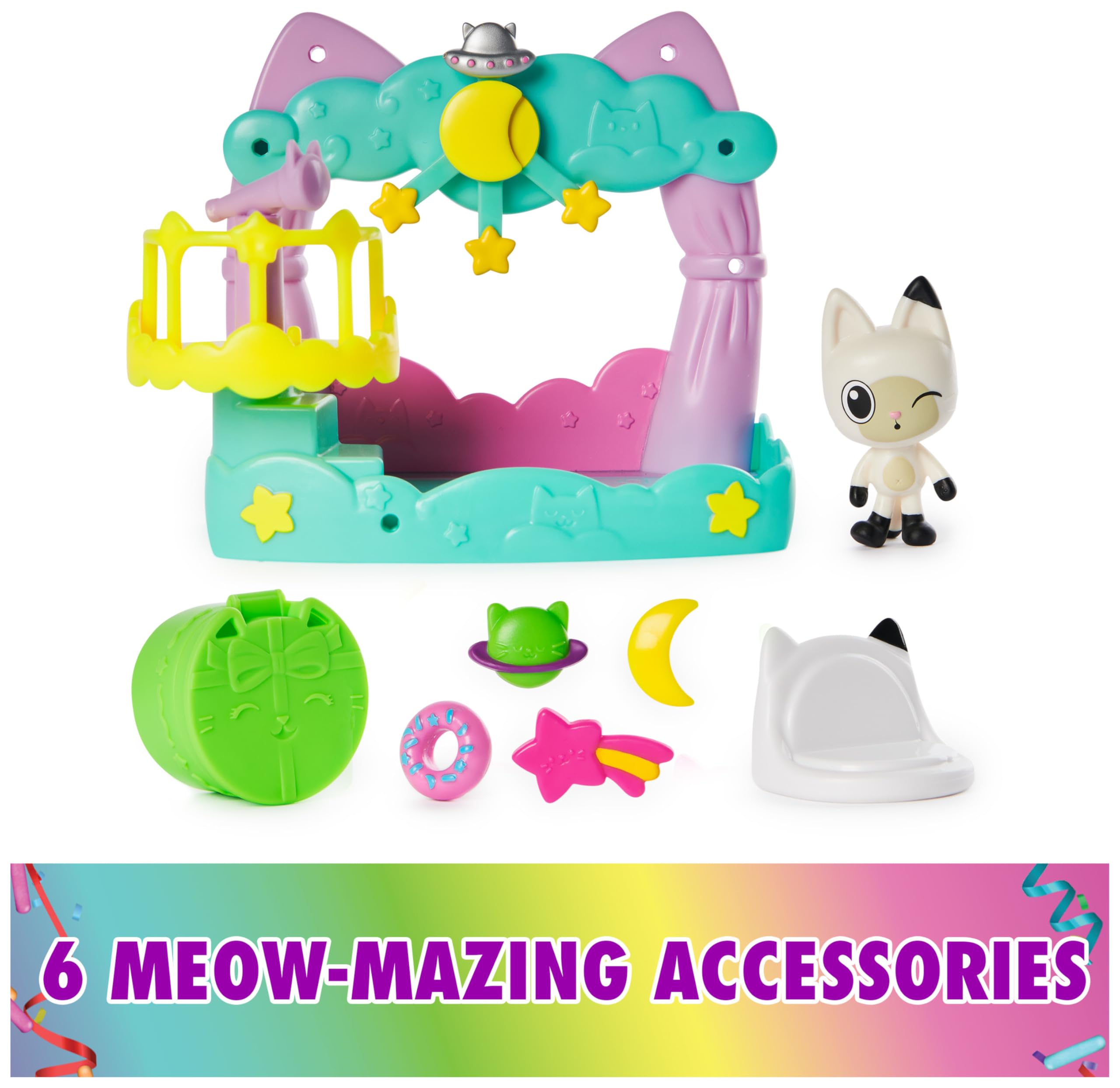 Foto 5 pulgar | Playset Gabby's Dollhouse Pandy Paws Dreamy Balcon, 8 Piezas - Venta Internacional.