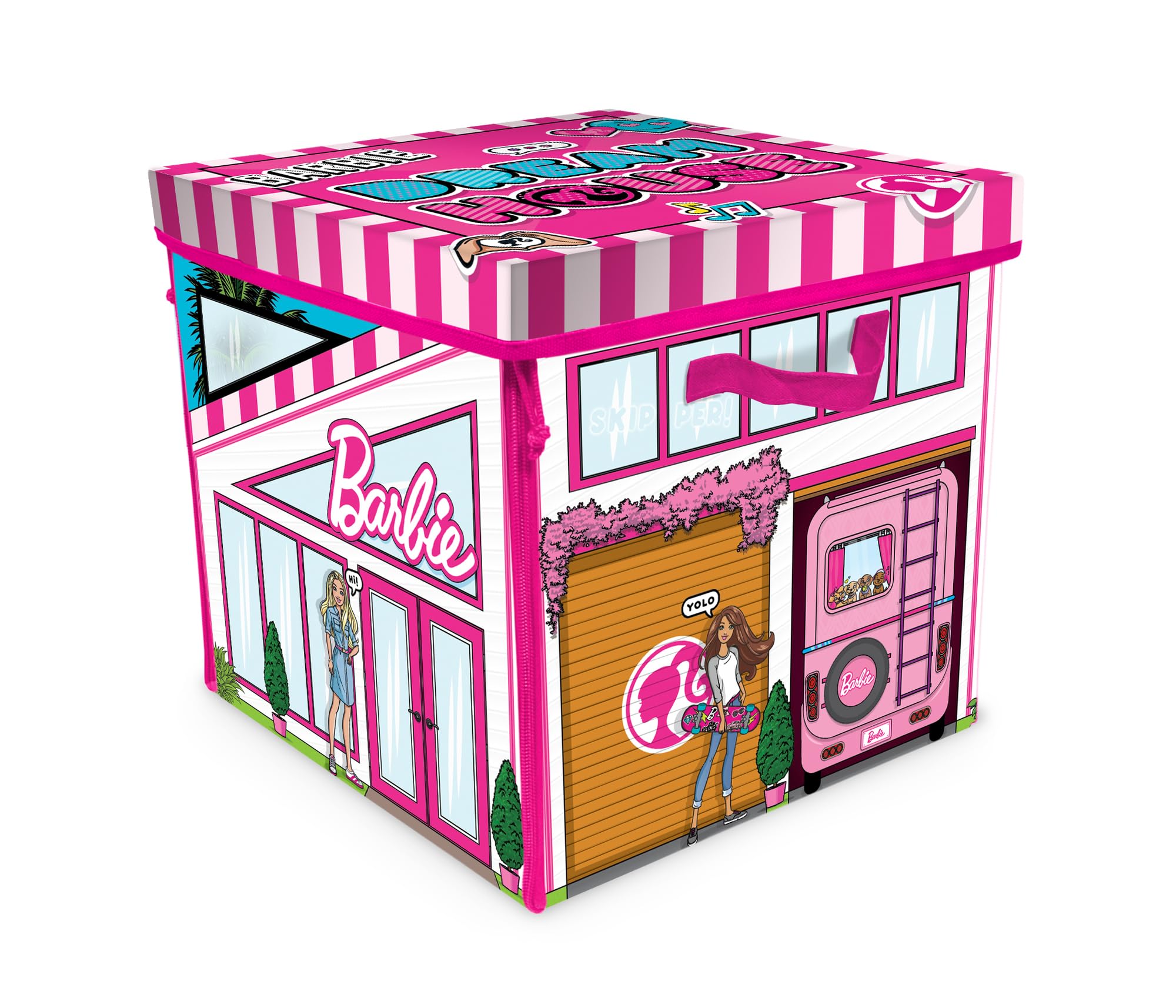 Foto 7 pulgar | Caja De Juguetes Y Tapete Barbie Zipbin 40 Doll Dream House - Venta Internacional.