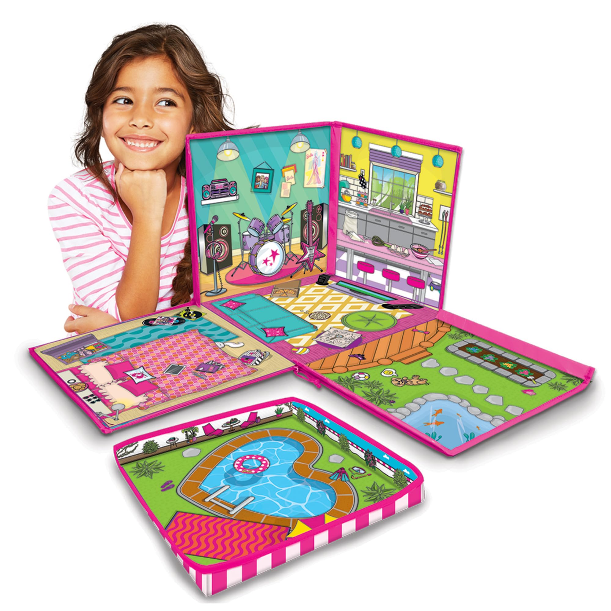 Foto 8 pulgar | Caja De Juguetes Y Tapete Barbie Zipbin 40 Doll Dream House - Venta Internacional.