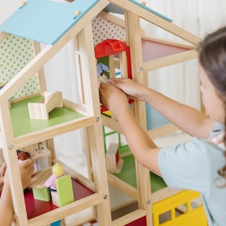 Foto 6 | Casa De Muñecas Melissa & Doug Hi-rise De Madera Con 15 Muebles - Venta Internacional.