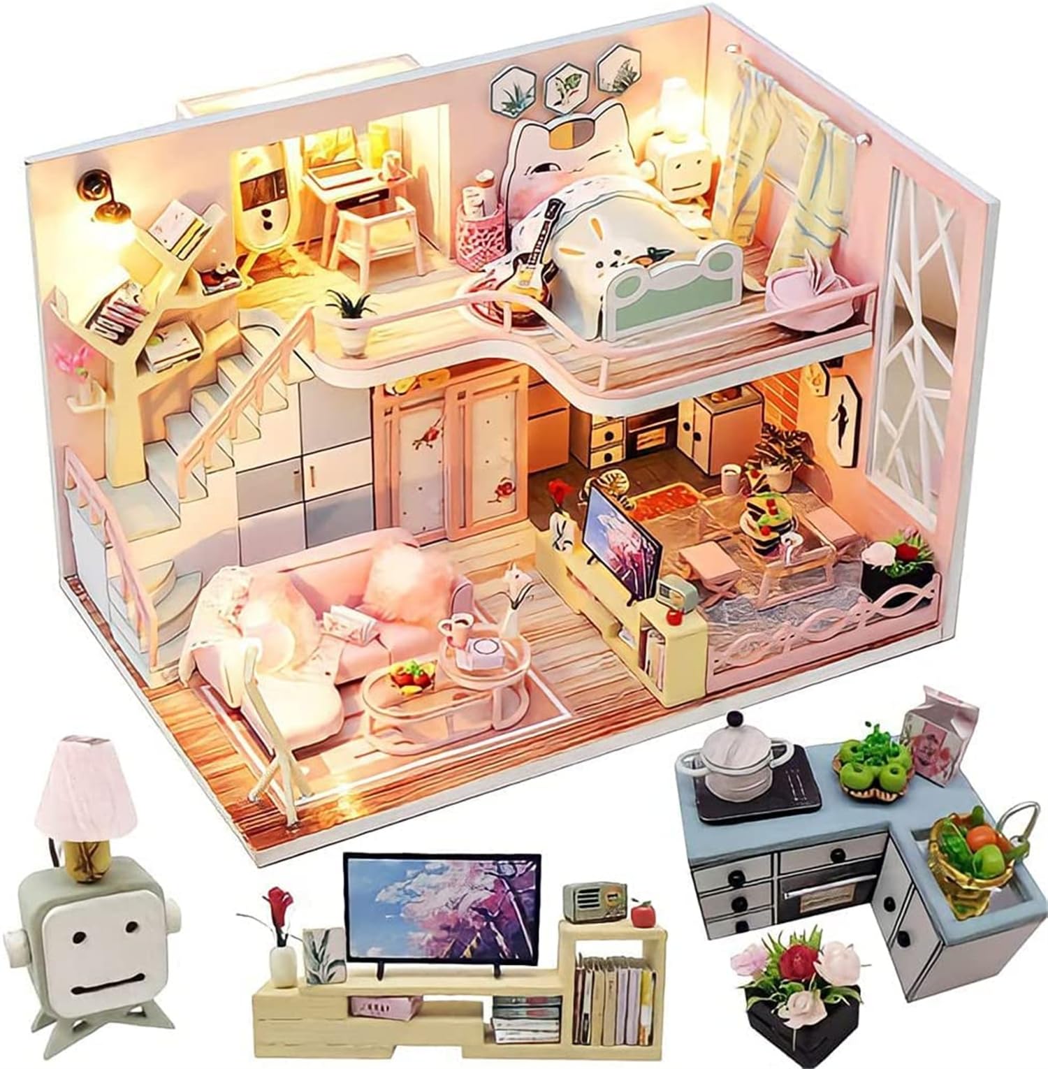 Kit De Casa De Bricolaje Dollhouse Flever, Romántico Regalo De San Valentín - Venta Internacional.