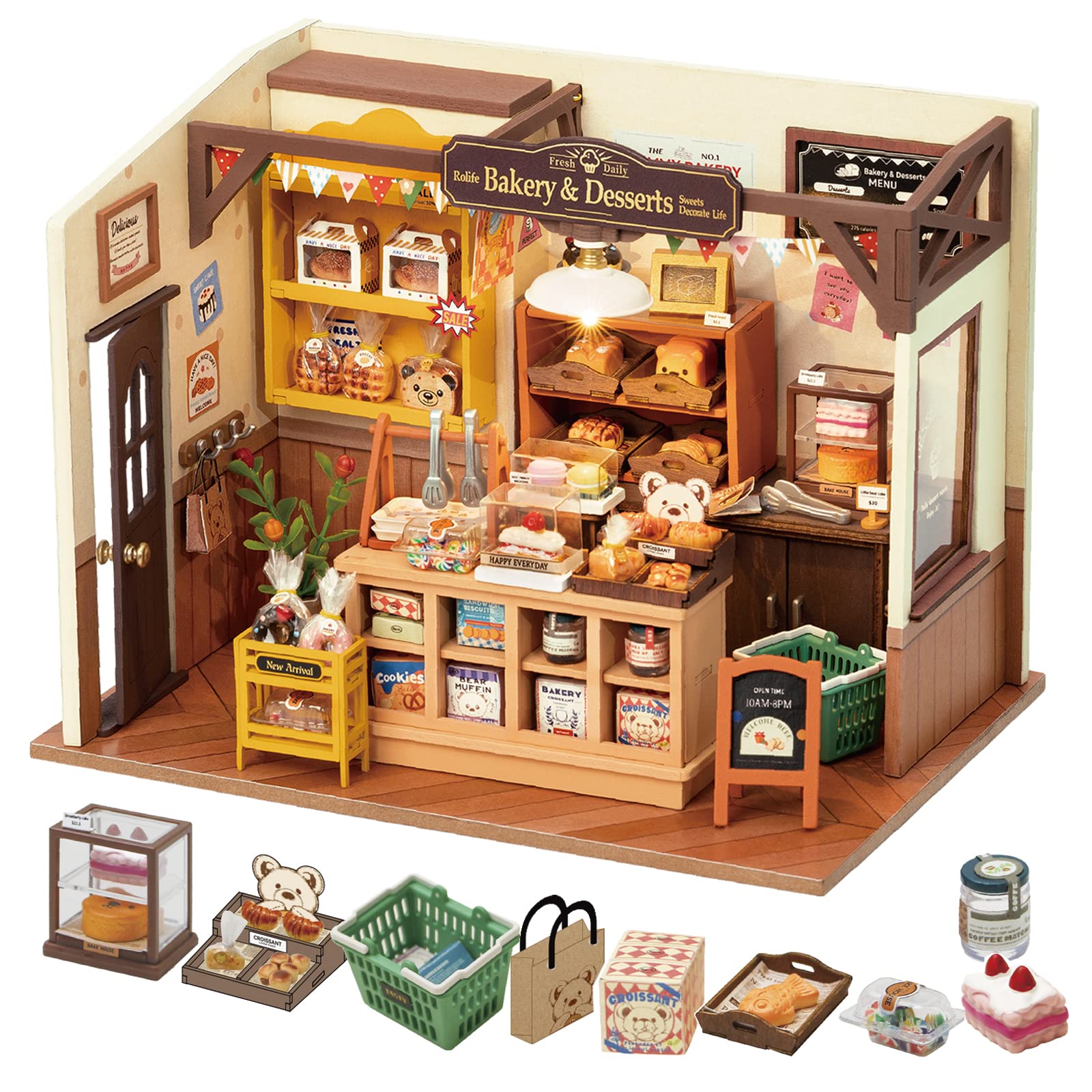 Foto 2 pulgar | Kit de Casa de Muñecas Rolife Becka's Bakery Diorama con Led 1/24 - Venta Internacional