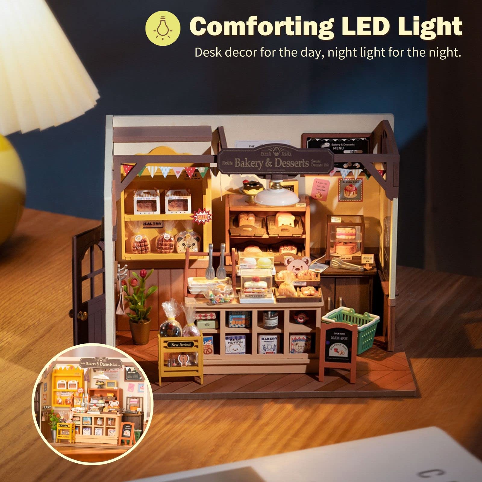 Foto 6 pulgar | Kit de Casa de Muñecas Rolife Becka's Bakery Diorama con Led 1/24 - Venta Internacional