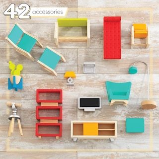 Foto 4 | Casa De Muñecas Kidkraft So Stylish Mansion Wooden 360 Play, Más De 3 Años - Venta Internacional.