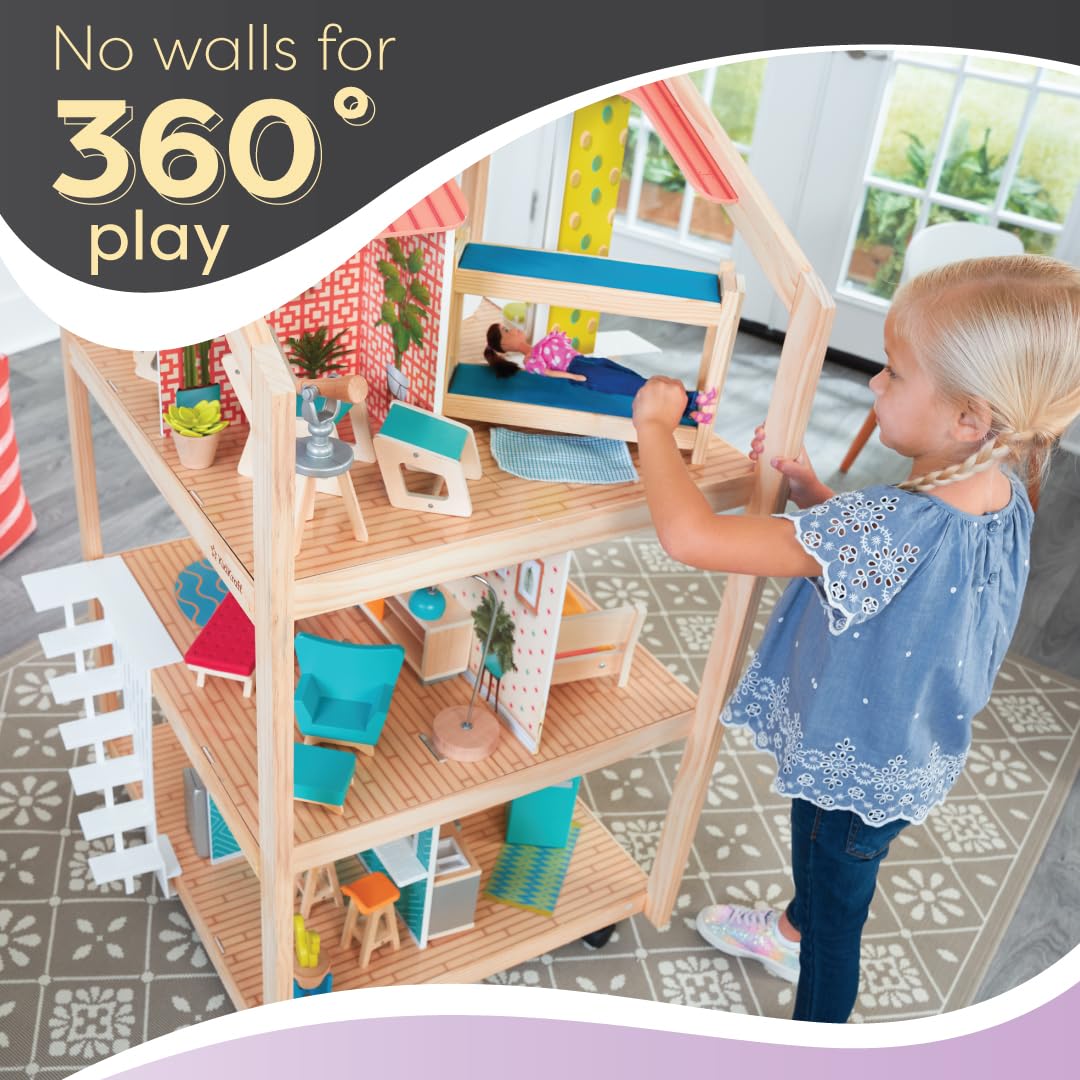 Foto 6 pulgar | Casa De Muñecas Kidkraft So Stylish Mansion Wooden 360 Play, Más De 3 Años - Venta Internacional.