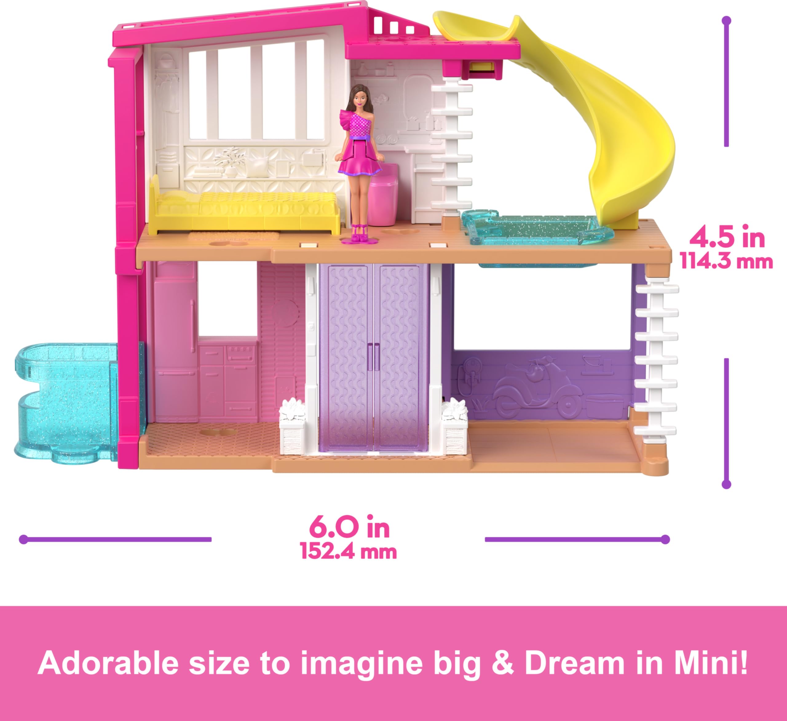 Foto 5 pulgar | Set De Casa De Muñecas Barbie Mini Barbieland Con Dreamhouse Y Acces. - Venta Internacional.