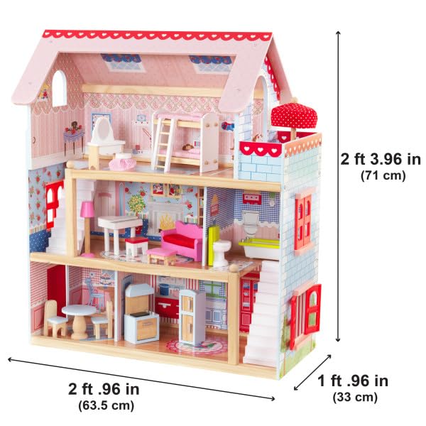 Foto 4 pulgar | Casa de Campo Para Muñecas Dollhouse Kidkraft Chelsea Con 16 Accesorios - Venta Internacional