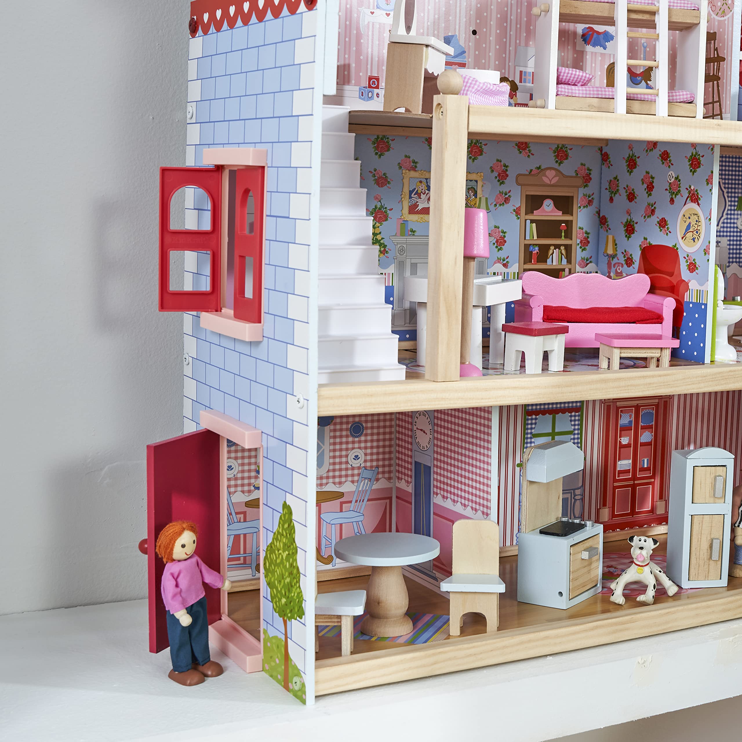 Foto 8 pulgar | Casa de Campo Para Muñecas Dollhouse Kidkraft Chelsea Con 16 Accesorios - Venta Internacional