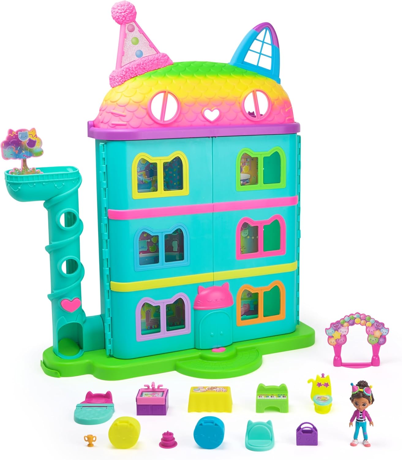 Gabby's Dollhouse Casa De Muñecas Arcoíris Con 15 Piezas