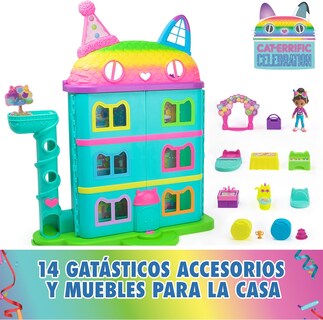 Foto 3 | Gabby's Dollhouse Casa De Muñecas Arcoíris Con 15 Piezas