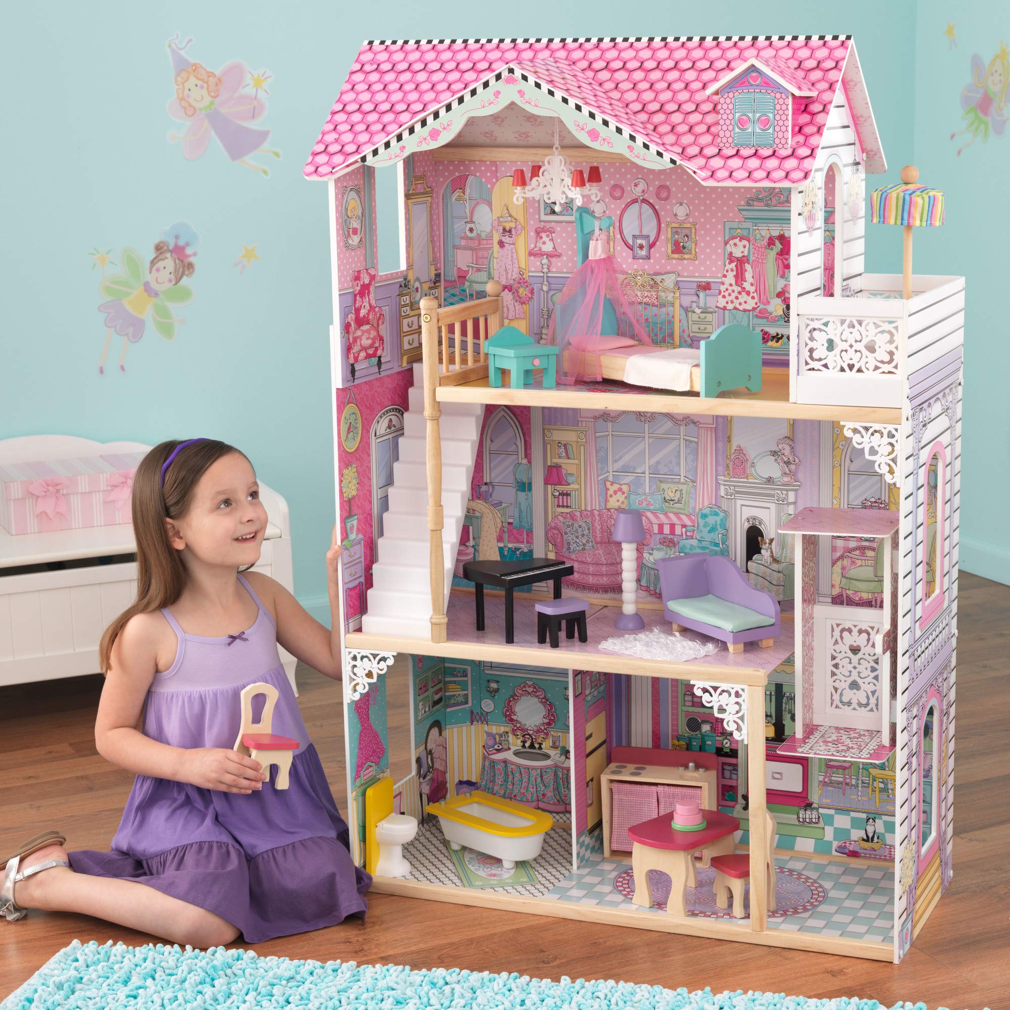 Foto 3 pulgar | Casa De Muñecas Kidkraft Annabelle De Madera Con Ascensor Y Acceso Para 17 Personas. - Venta Internacional.