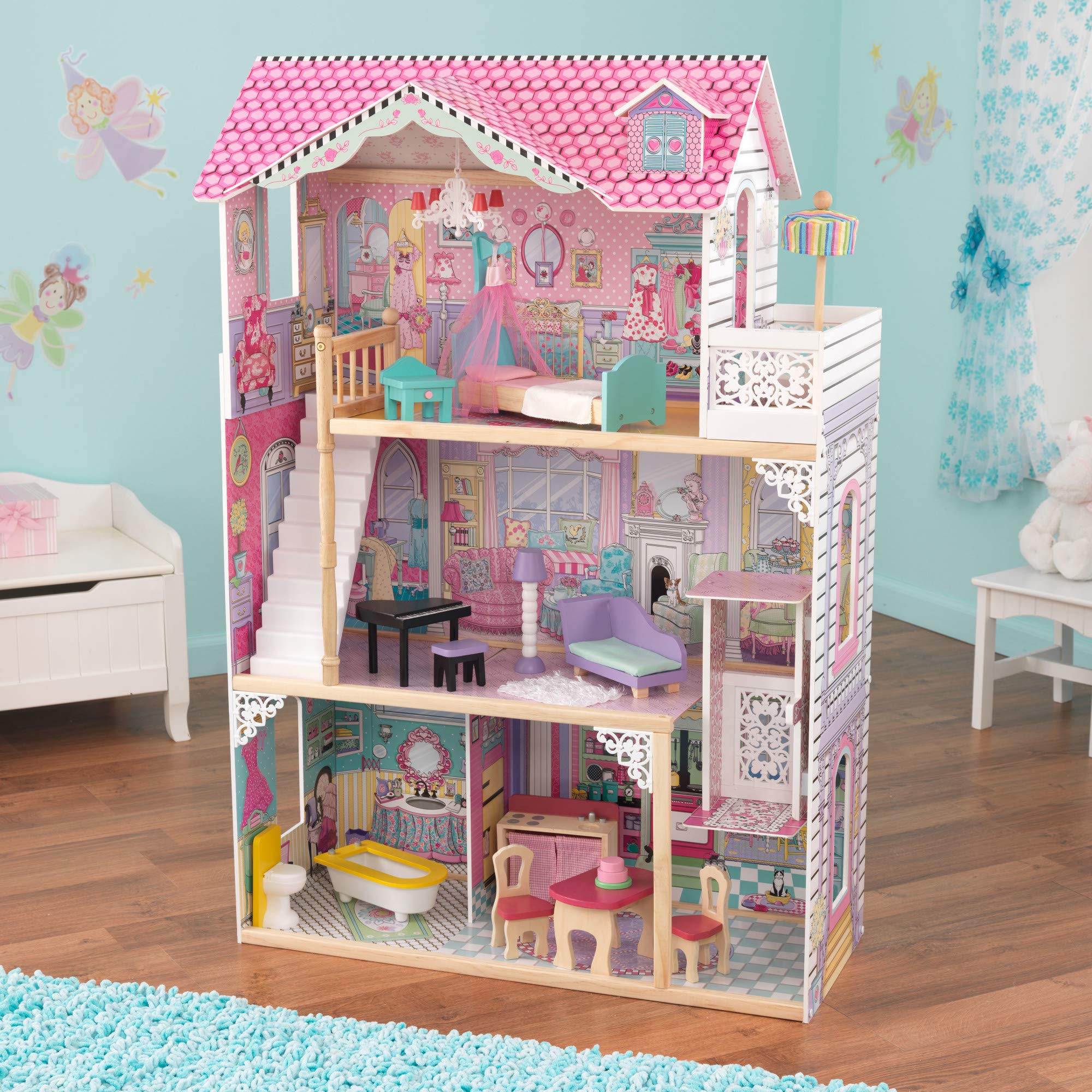 Foto 4 pulgar | Casa De Muñecas Kidkraft Annabelle De Madera Con Ascensor Y Acceso Para 17 Personas. - Venta Internacional.