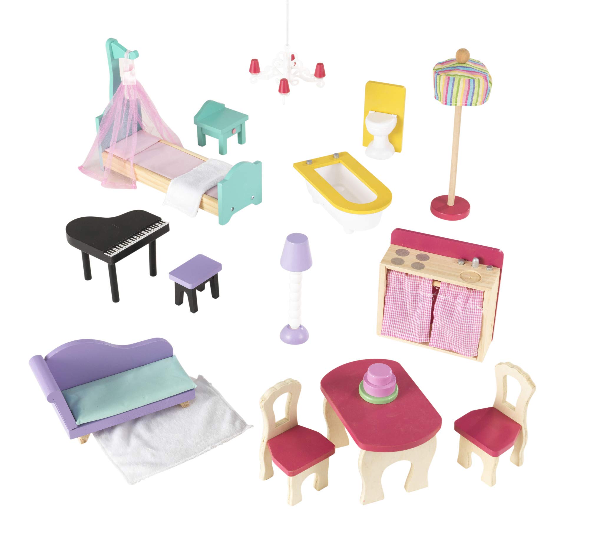Foto 5 pulgar | Casa De Muñecas Kidkraft Annabelle De Madera Con Ascensor Y Acceso Para 17 Personas. - Venta Internacional.