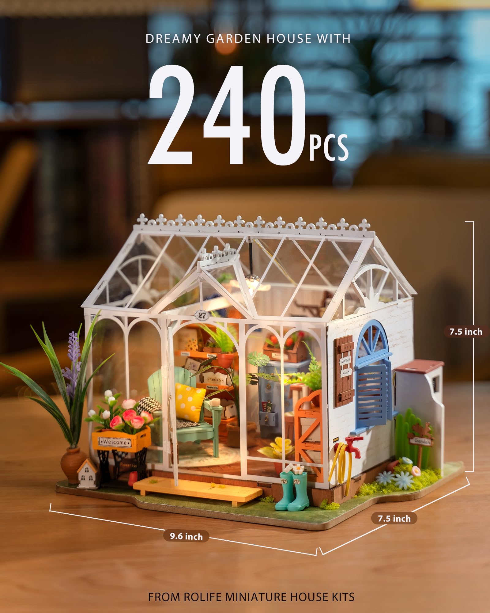Foto 2 | Kit De Casa De Muñecas Rolife Dreamy Garden House Con Led A Escala 1/24 - Venta Internacional.