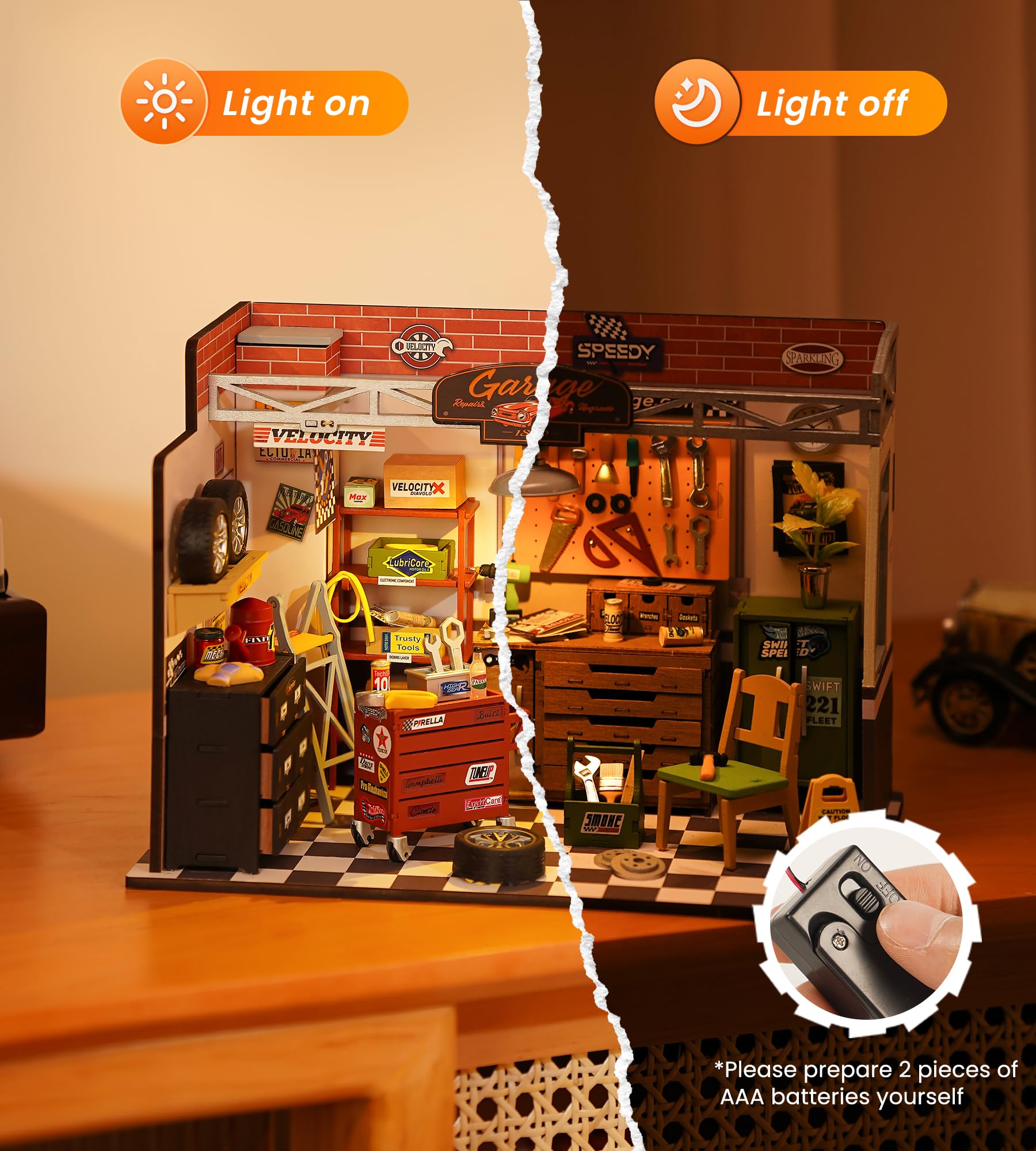 Foto 4 pulgar | Kit De Casa En Miniatura Rowood Garage Workshop Con Led Para Adultos - Venta Internacional.
