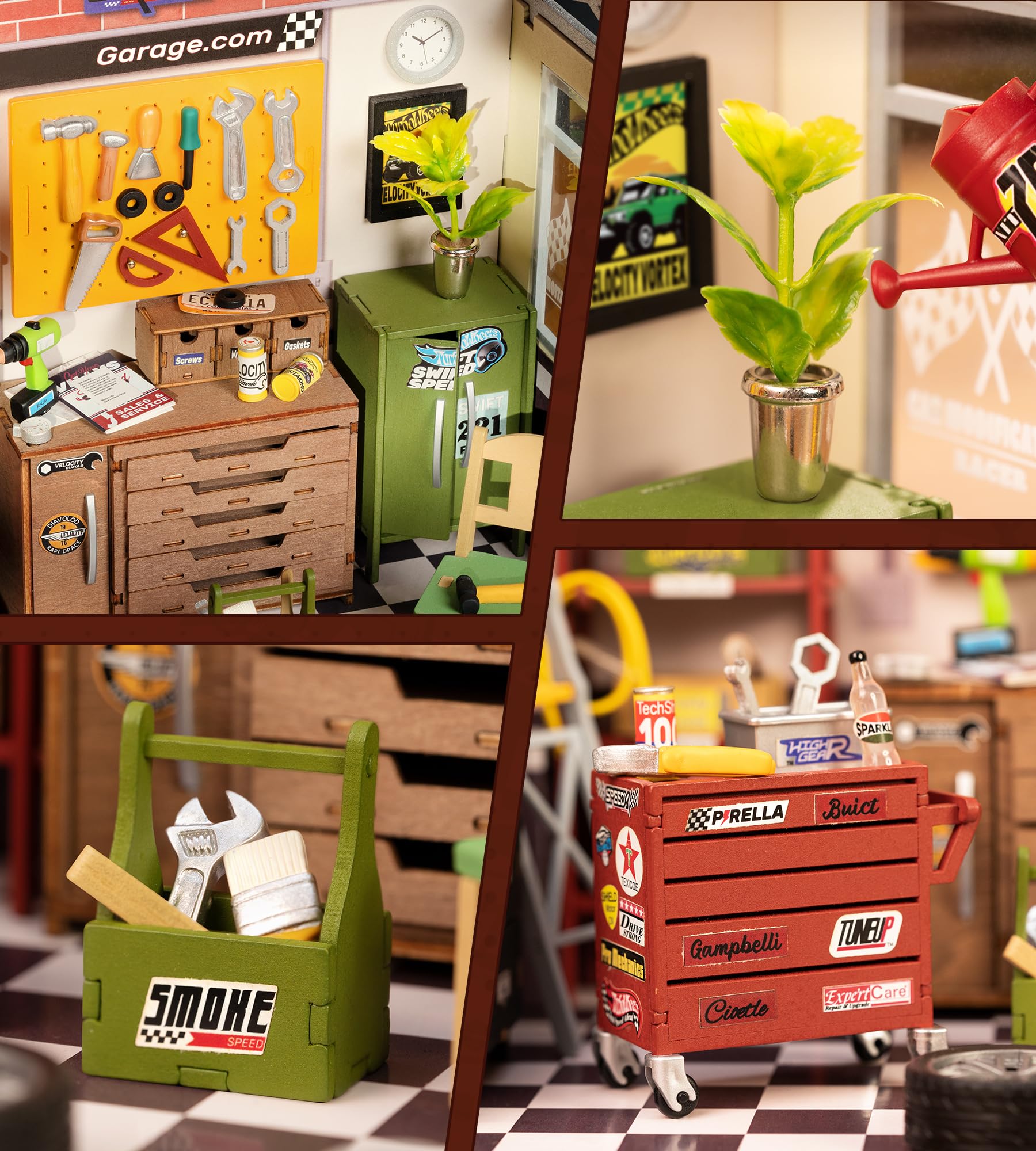 Foto 5 | Kit De Casa En Miniatura Rowood Garage Workshop Con Led Para Adultos - Venta Internacional.