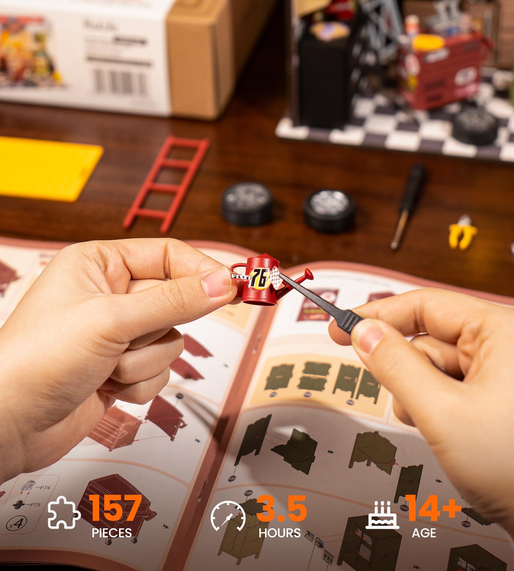 Foto 7 | Kit De Casa En Miniatura Rowood Garage Workshop Con Led Para Adultos - Venta Internacional.