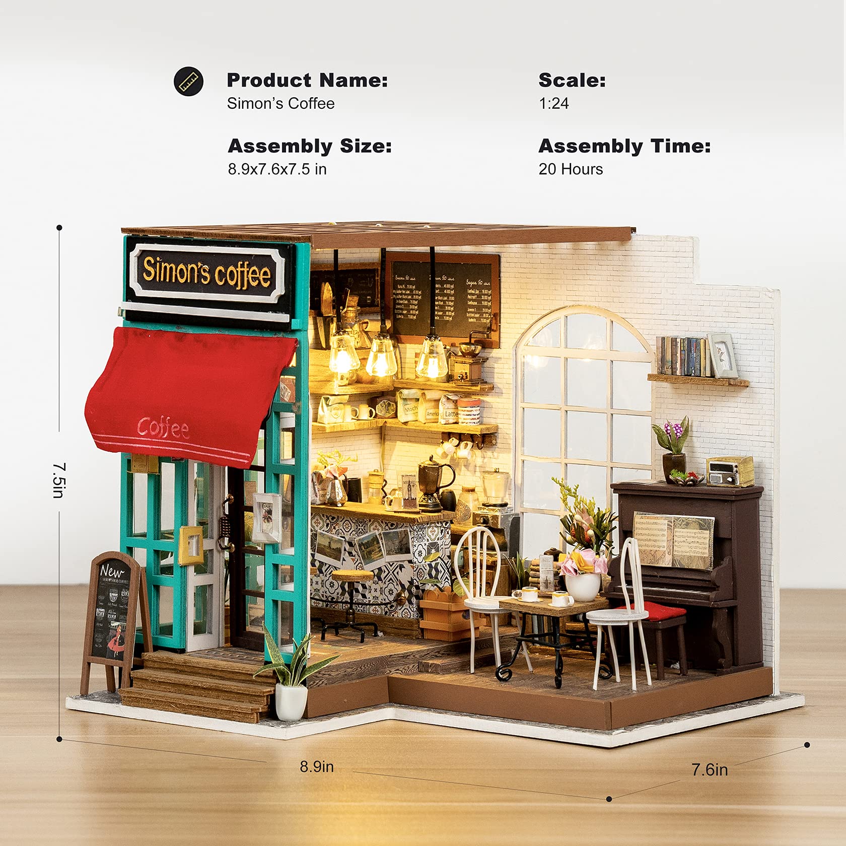 Foto 5 pulgar | Kit Para Hacer Cafeterías En Miniatura Rolife Dg109 Con Muebles - Venta Internacional.