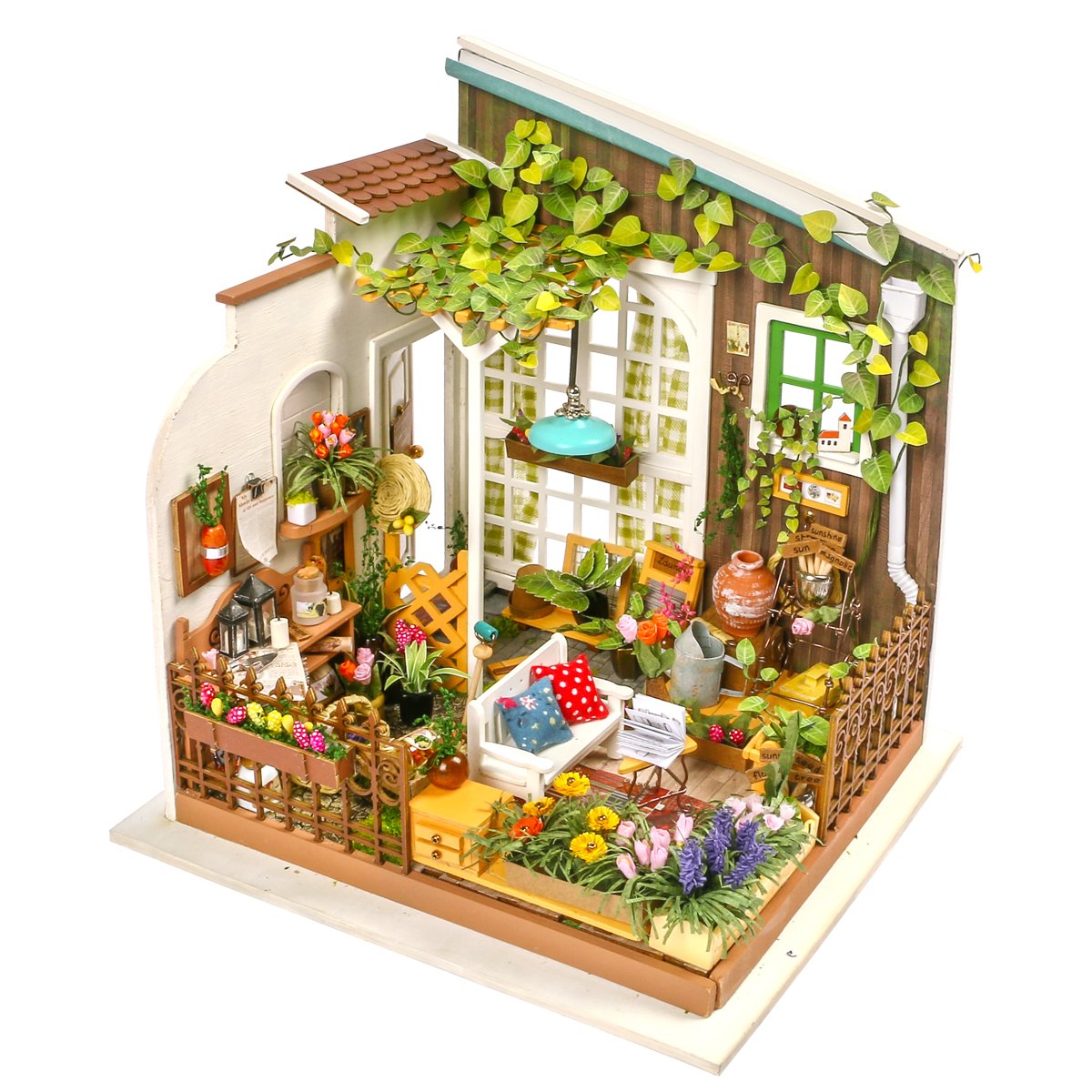 Foto 2 pulgar | Kit De Casa En Miniatura Rowood Miller's Garden A Escala 1:24 Con Muebles - Venta Internacional.