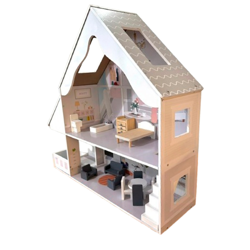 Foto 3 pulgar | Casita De Juguete Infantil De Madera Con Accesorios.