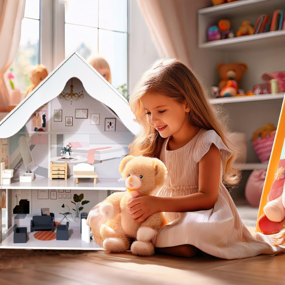 Foto 7 | Casita De Juguete Infantil De Madera Con Accesorios.