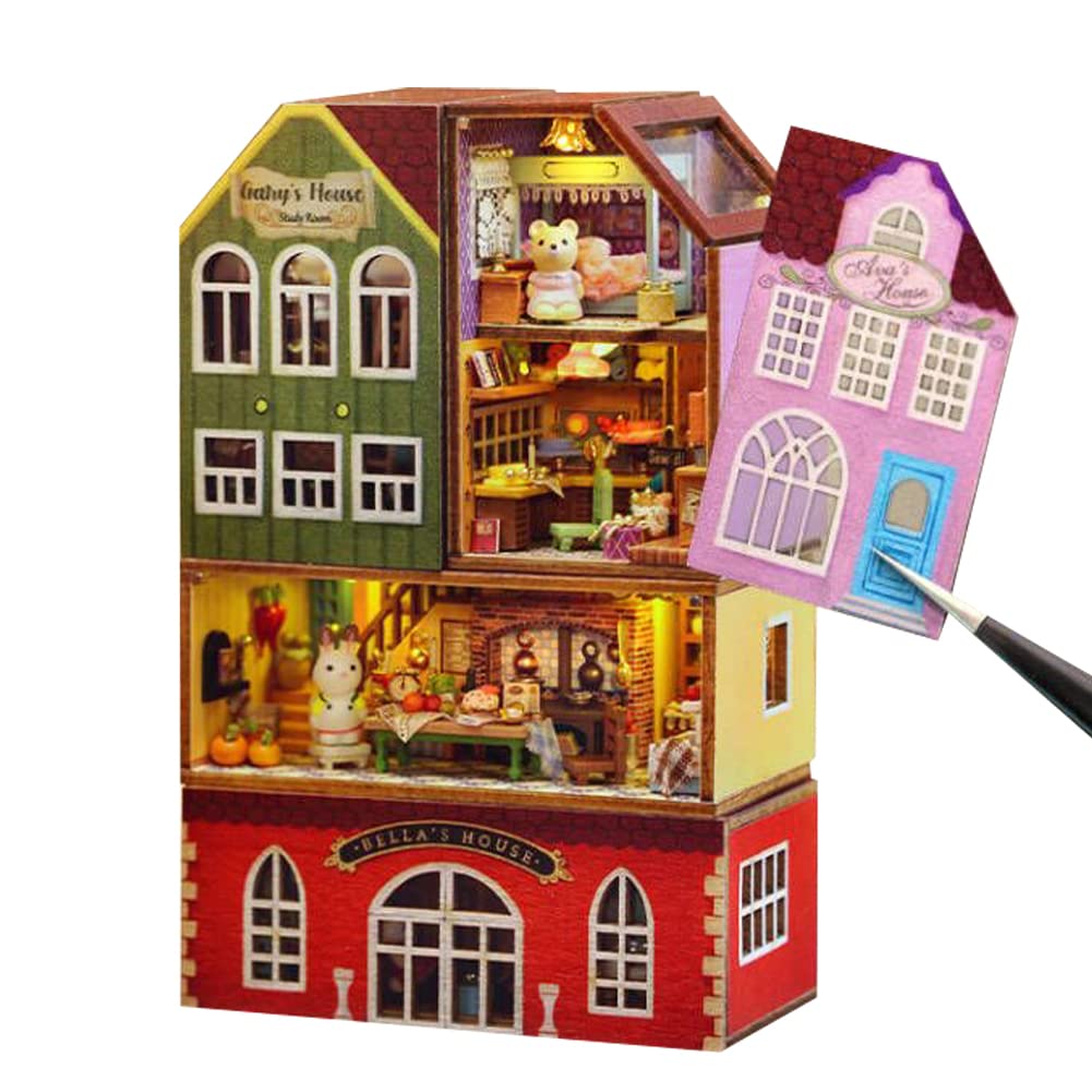 Foto 2 pulgar | Kit De Muebles Para Casa De Muñecas Building Block Toy Town Con Luces Led - Venta Internacional.