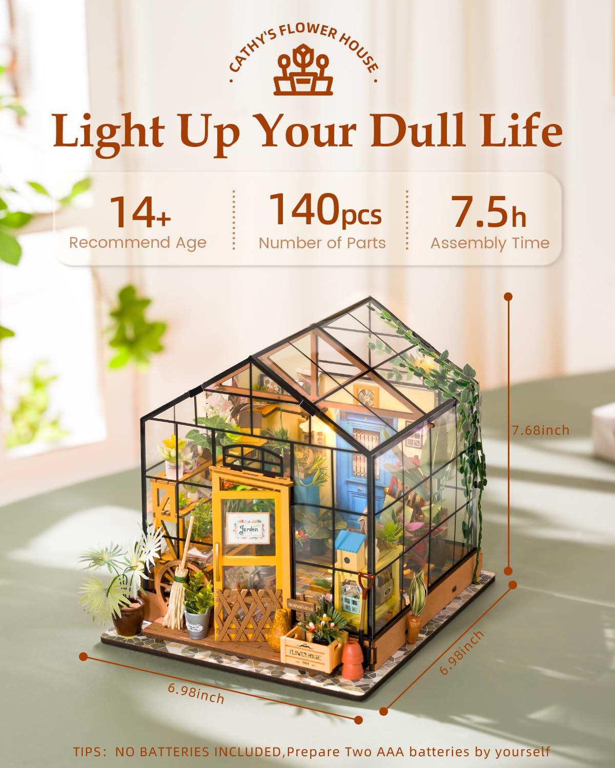 Foto 4 pulgar | Kit De Casa En Miniatura Rowood Cathy's Flower House Con Muebles - Venta Internacional.