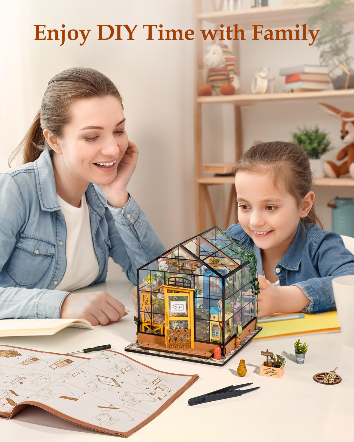 Foto 7 | Kit De Casa En Miniatura Rowood Cathy's Flower House Con Muebles - Venta Internacional.