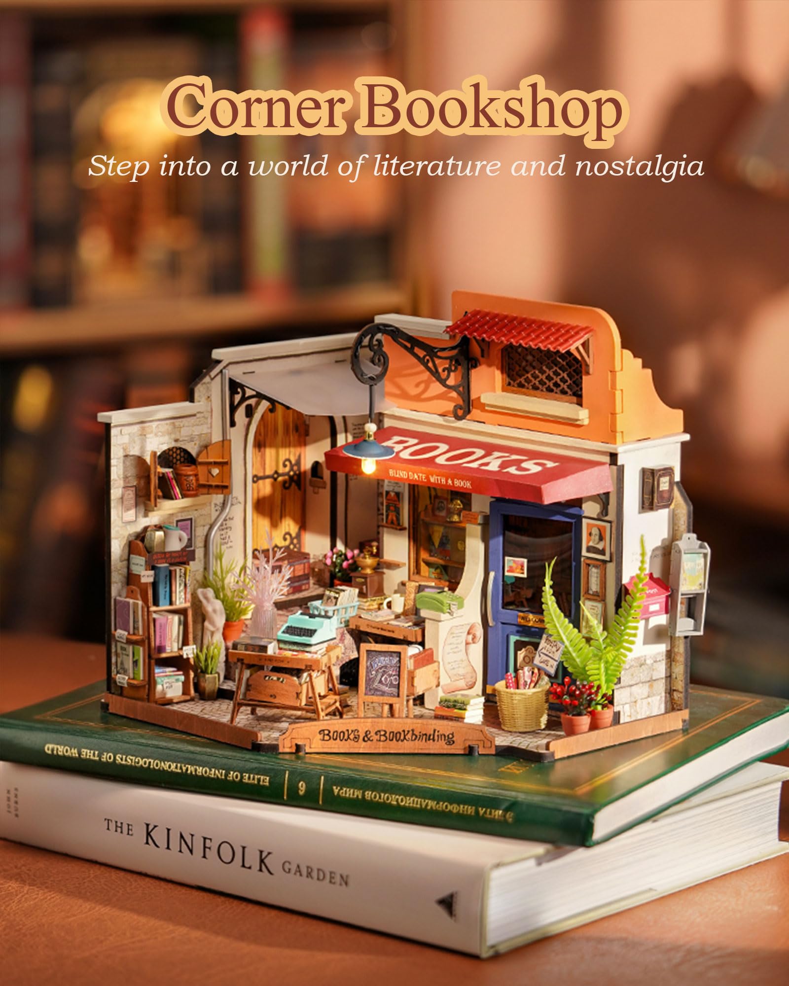 Foto 3 pulgar | Kit De Casa En Miniatura Rolife Corner Bookstore Con Led A Escala 1:20 - Venta Internacional.