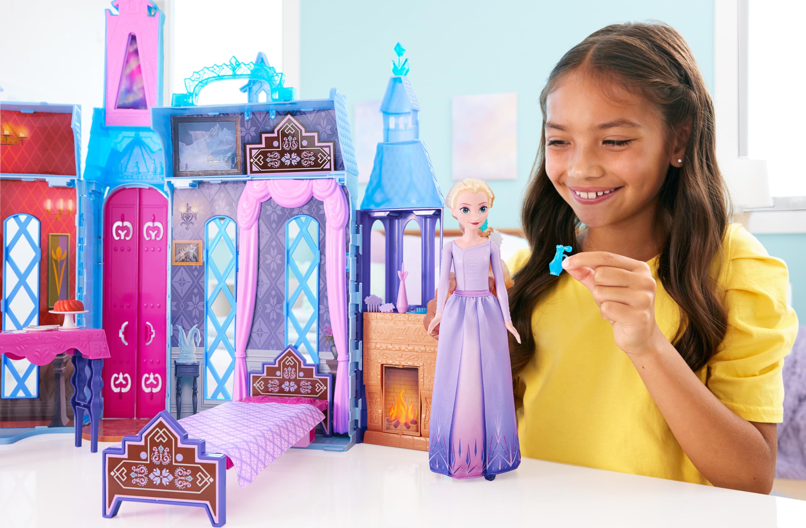 Foto 2 | Casa De Muñecas Castle Mattel Disney Frozen Arendelle Con Elsa Dol - Venta Internacional.