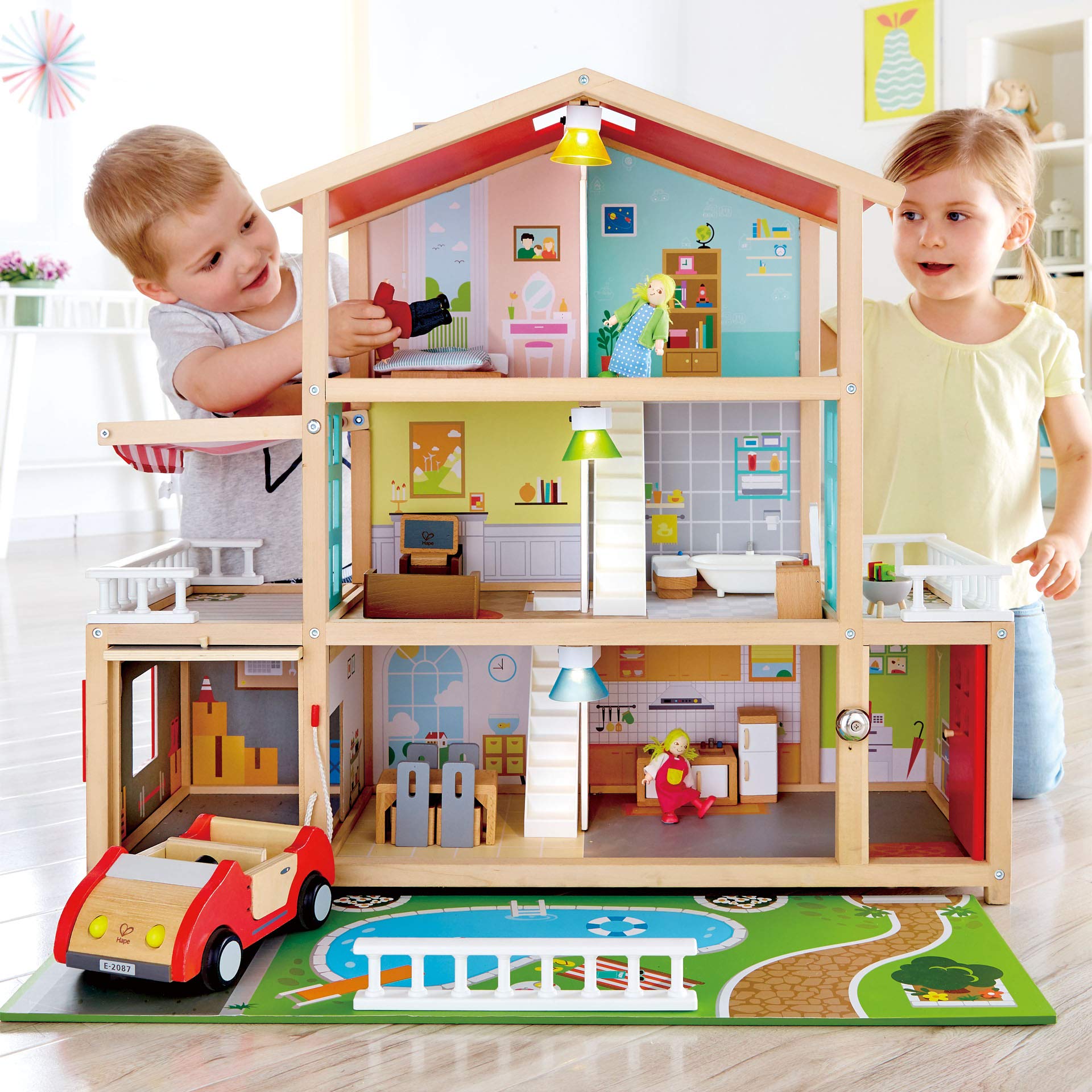 Foto 5 pulgar | Casa De Muñecas Con Forma De Muñeca, Mansión Familiar De 10 Dormitorios Con Accesorios - Venta Internacional.