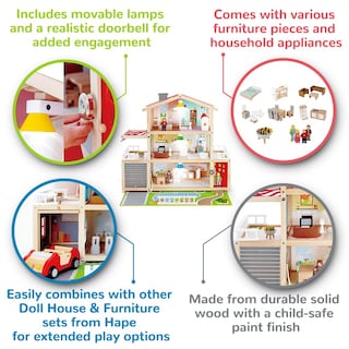 Foto 5 | Casa De Muñecas Con Forma De Muñeca, Mansión Familiar De 10 Dormitorios Con Accesorios - Venta Internacional.