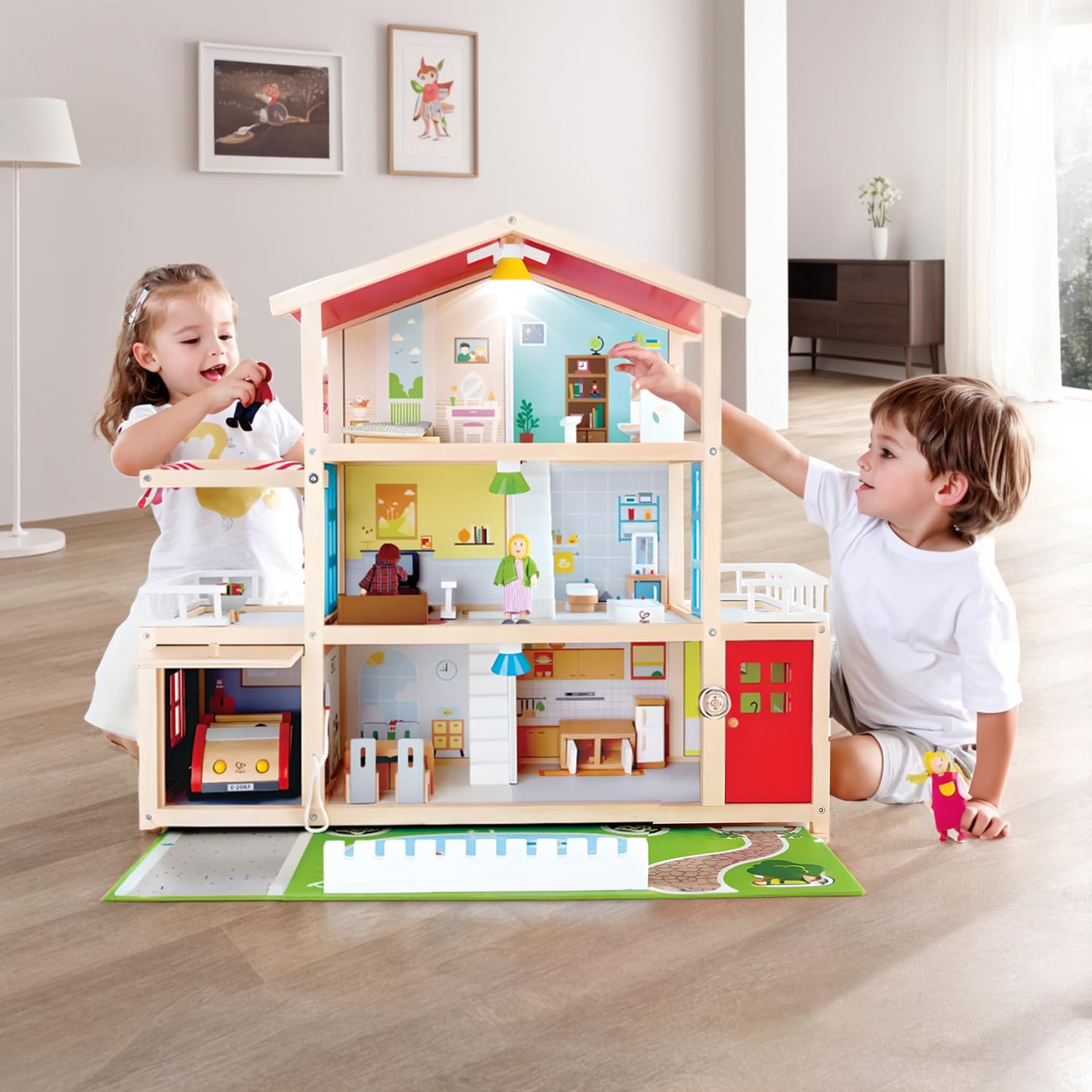 Foto 7 pulgar | Casa De Muñecas Con Forma De Muñeca, Mansión Familiar De 10 Dormitorios Con Accesorios - Venta Internacional.