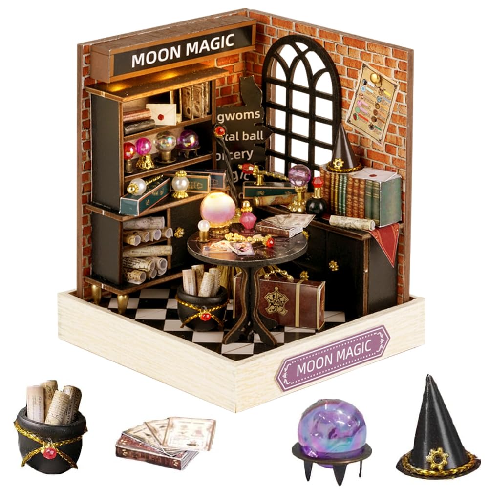 Foto 2 pulgar | Kit De Casa De Muñecas En Miniatura Diy, Casa De Muñecas De Madera Con Led (luna) - Venta Internacional.