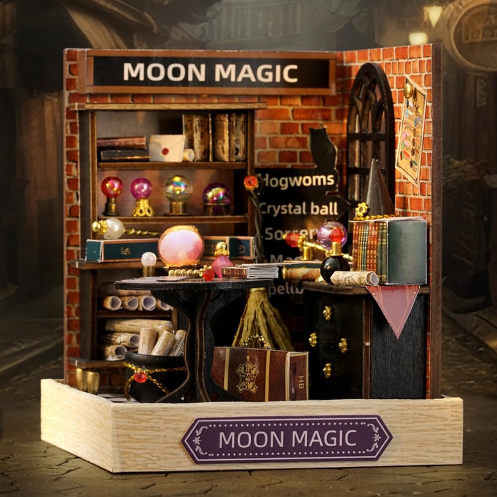 Foto 7 | Kit De Casa De Muñecas En Miniatura Diy, Casa De Muñecas De Madera Con Led (luna) - Venta Internacional.