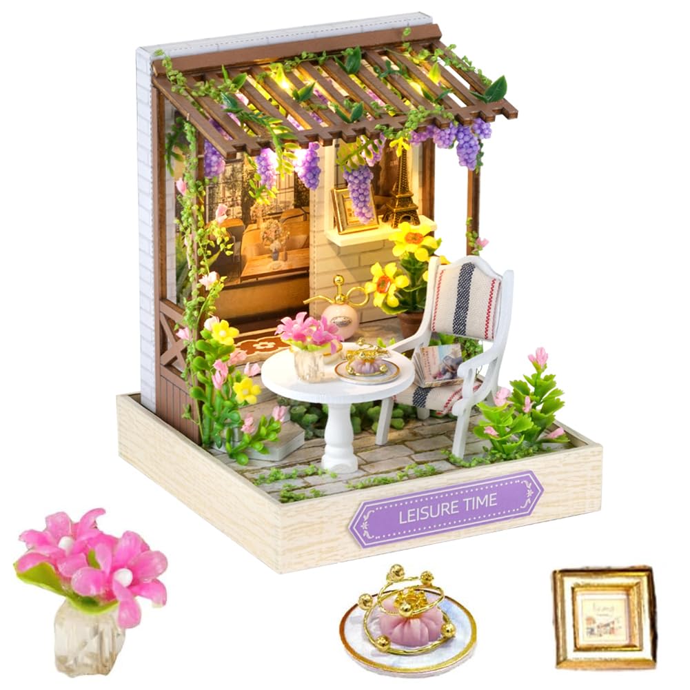 Foto 2 pulgar | Kit De Casa De Muñecas En Miniatura Para Hacer Tú Mismo, Casa De Muñecas De Madera Con Luces Led - Venta Internacional
