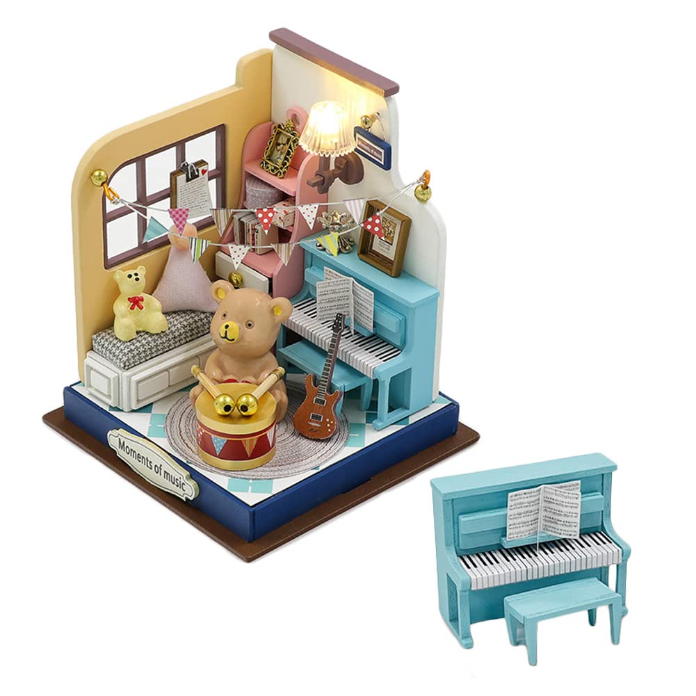 Kit De Casa De Muñecas En Miniatura Para Hacer Tú Mismo, Casa De Muñecas De Madera Con Luces Led - Venta Internacional