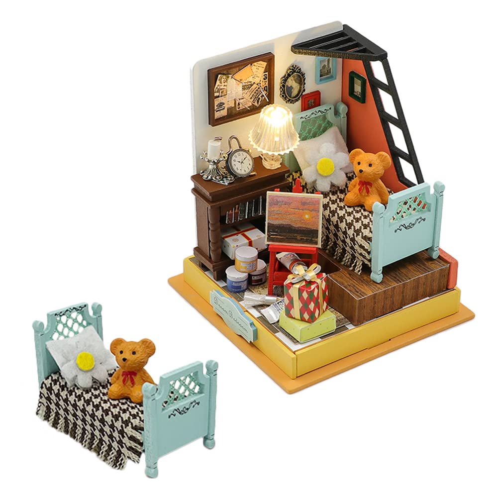 Kit De Casa De Muñecas En Miniatura Para Hacer Tú Mismo, Casa De Muñecas De Madera Con Luces Led - Venta Internacional