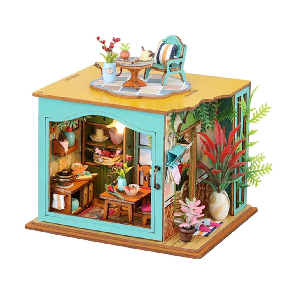 Foto 2 pulgar | Kit De Casa De Muñecas En Miniatura Para Hacer Tú Mismo, Casa De Muñecas De Madera Con Luces Led - Venta Internacional