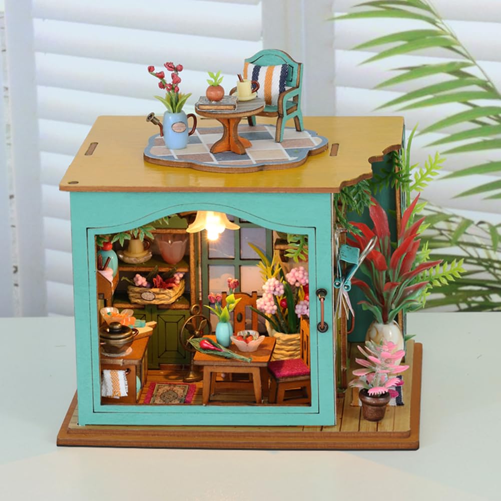 Foto 3 pulgar | Kit De Casa De Muñecas En Miniatura Para Hacer Tú Mismo, Casa De Muñecas De Madera Con Luces Led - Venta Internacional