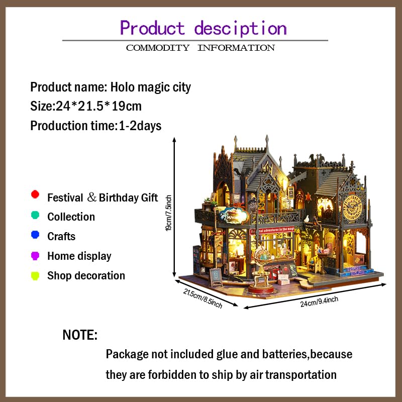 Foto 5 | Kit De Casa En Miniatura Para Bricolaje De Dollhouse Magic Shop Con Muebles - Venta Internacional.