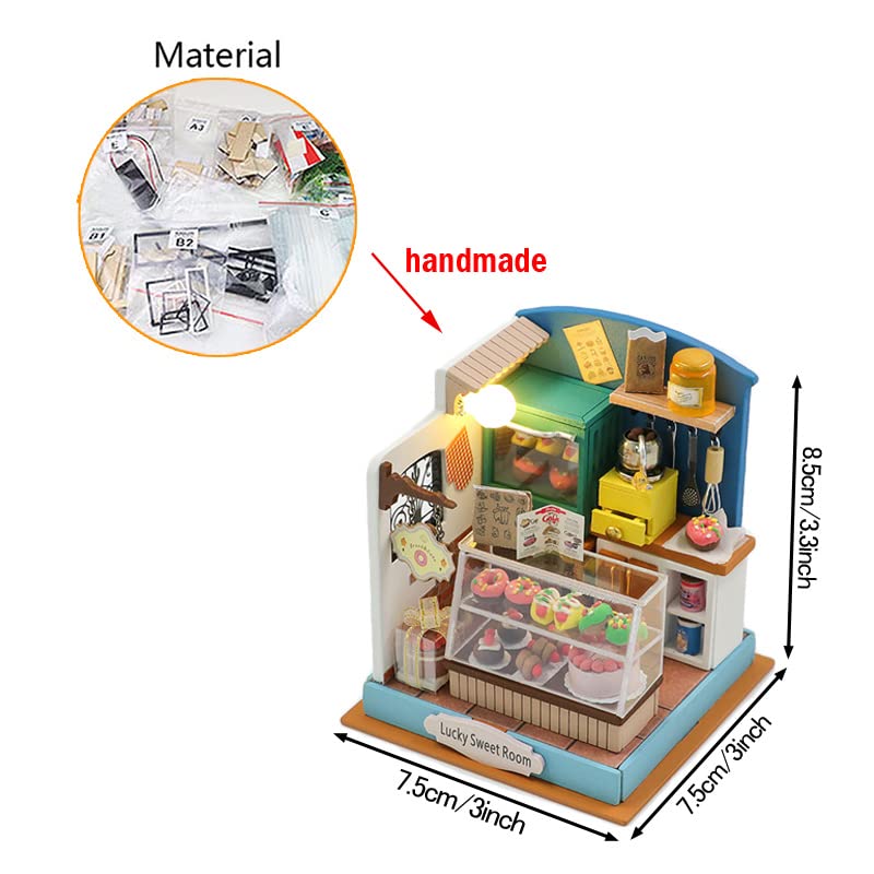 Foto 5 pulgar | Kit De Casa De Muñecas En Miniatura, Casa De Muñecas De Madera Con Luces Led - Venta Internacional.