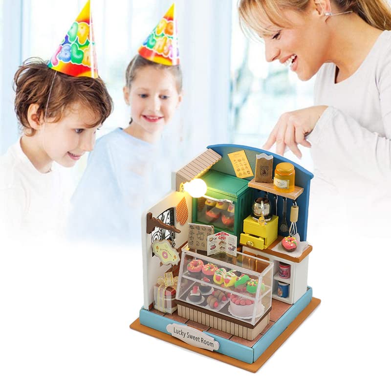 Foto 6 pulgar | Kit De Casa De Muñecas En Miniatura, Casa De Muñecas De Madera Con Luces Led - Venta Internacional.