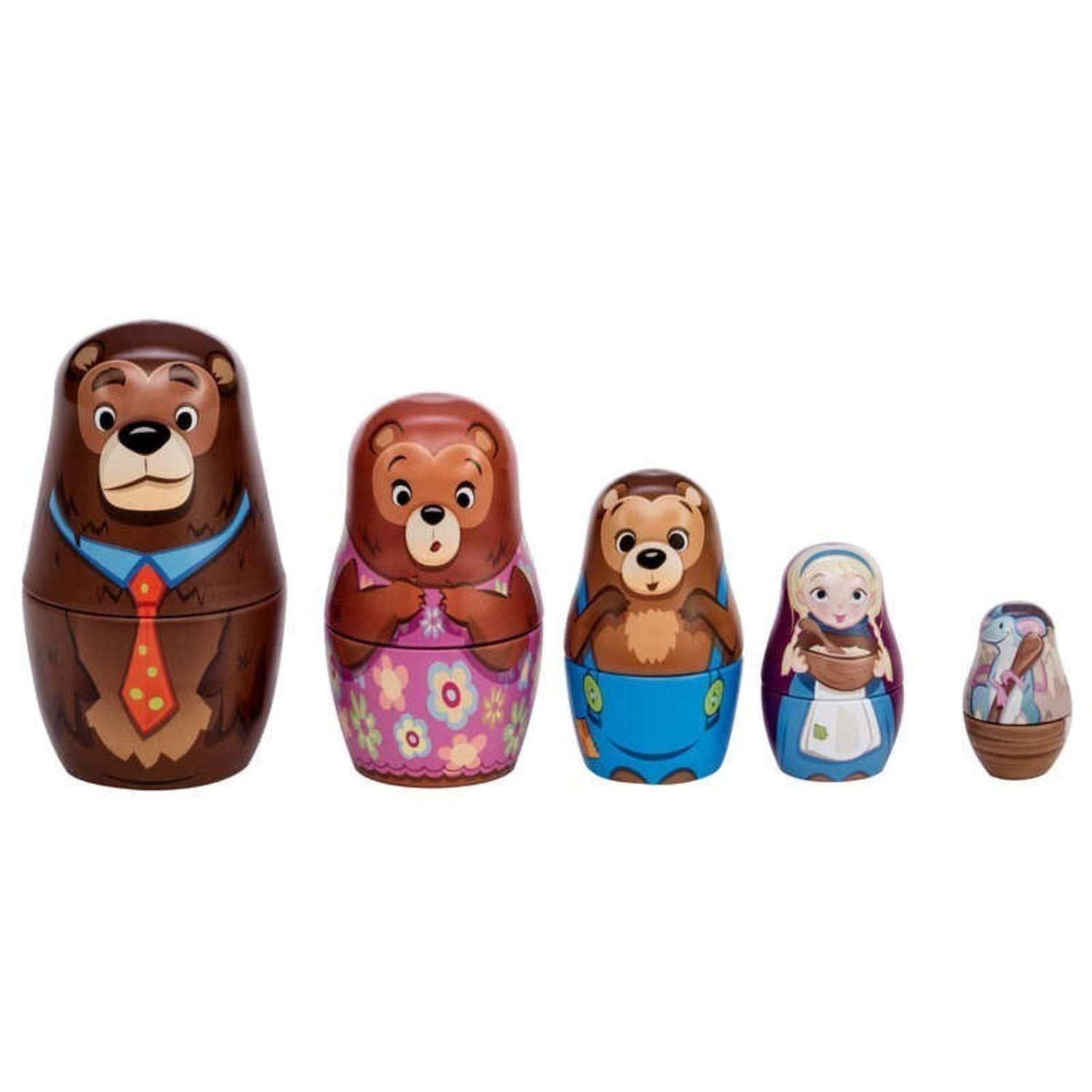 Foto 2 pulgar | Nesting Dolls Schylling Goldilocks, Juego De 5 Latas De 4.25 Pulgadas - Venta Internacional.